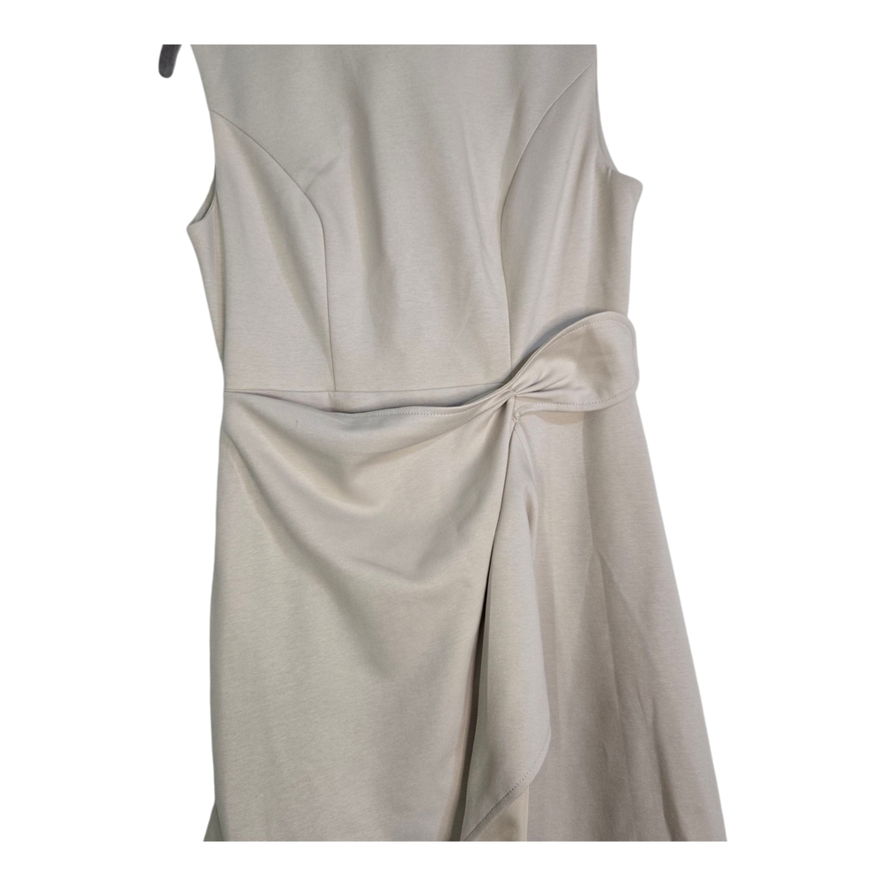FEHAUTE NWT Size 4 Elegant Cream Sleeveless, Fittes, Flare Bottom Dress - Picture 7 of 13